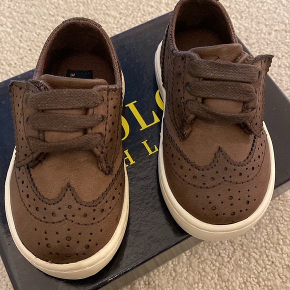 NEW Toddler Polo Ralph Lauren EZ Alex Wingtip Oxfords - Picture 2 of 5